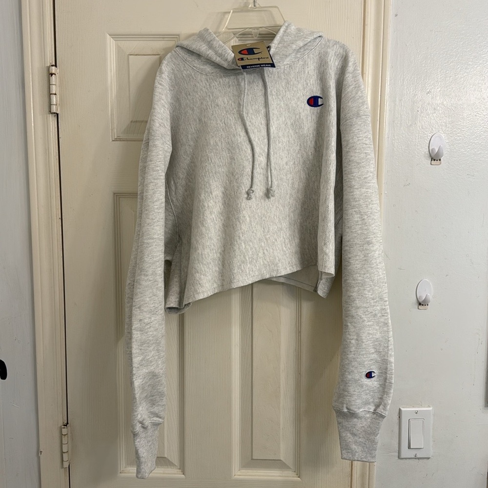 Champion Women’s Fleece Set Shorts Crop Hoodie - Picture 10 of 15
